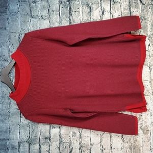 Skovhuus | Cozy Micro Check Indie Artsy Red Minimalist Pullover Sweater